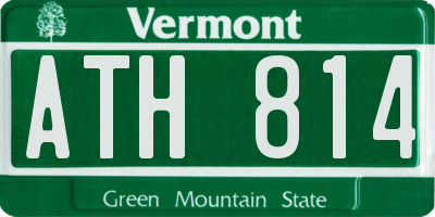 VT license plate ATH814