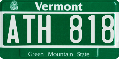 VT license plate ATH818