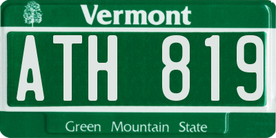 VT license plate ATH819