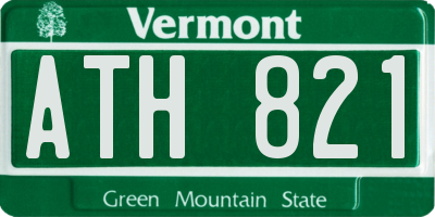 VT license plate ATH821