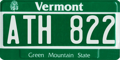 VT license plate ATH822