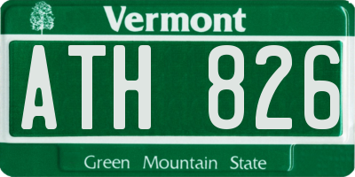 VT license plate ATH826