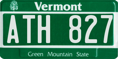 VT license plate ATH827