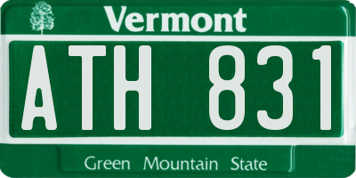 VT license plate ATH831