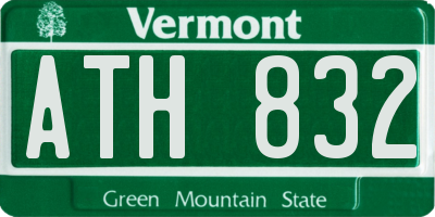 VT license plate ATH832