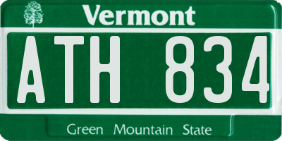VT license plate ATH834