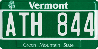 VT license plate ATH844