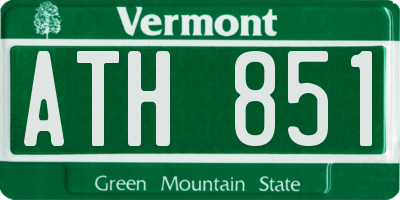 VT license plate ATH851