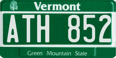 VT license plate ATH852