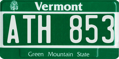 VT license plate ATH853