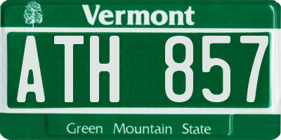 VT license plate ATH857