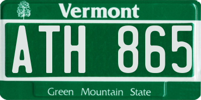VT license plate ATH865