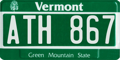 VT license plate ATH867