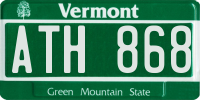 VT license plate ATH868