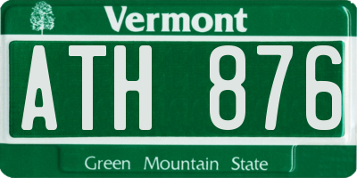VT license plate ATH876