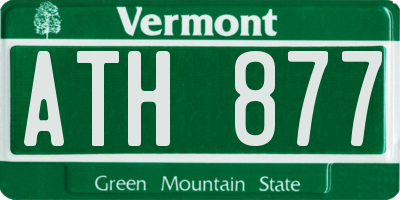 VT license plate ATH877