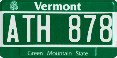 VT license plate ATH878
