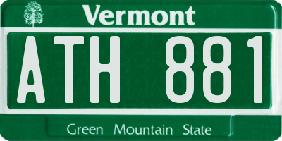 VT license plate ATH881