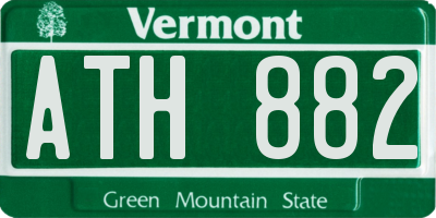 VT license plate ATH882