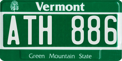 VT license plate ATH886