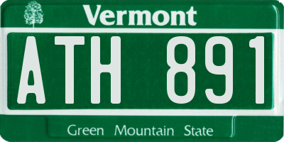 VT license plate ATH891
