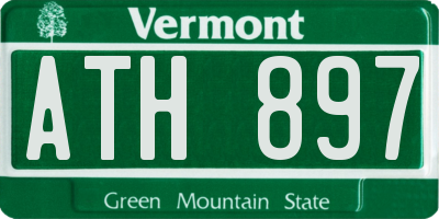 VT license plate ATH897