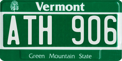 VT license plate ATH906