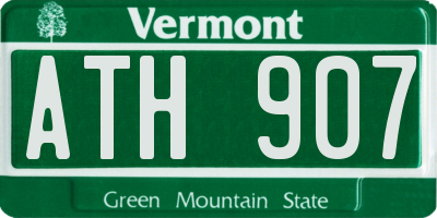 VT license plate ATH907
