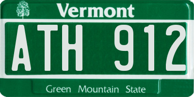 VT license plate ATH912