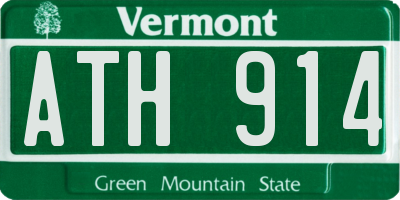VT license plate ATH914
