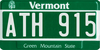 VT license plate ATH915