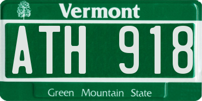 VT license plate ATH918