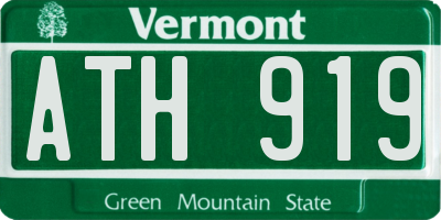 VT license plate ATH919