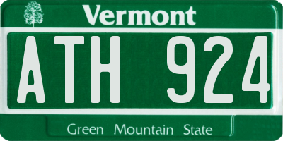 VT license plate ATH924