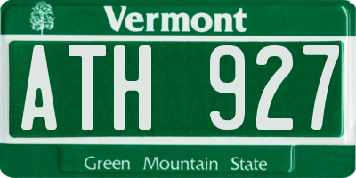 VT license plate ATH927