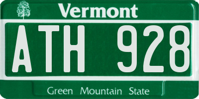 VT license plate ATH928