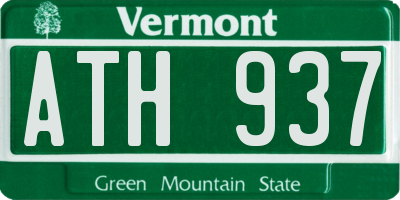 VT license plate ATH937