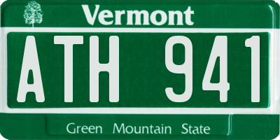 VT license plate ATH941