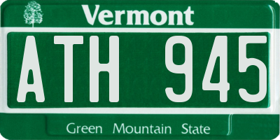 VT license plate ATH945
