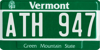 VT license plate ATH947