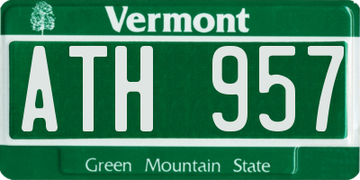 VT license plate ATH957
