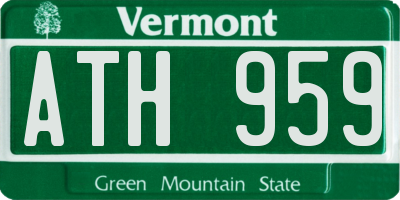 VT license plate ATH959