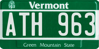 VT license plate ATH963