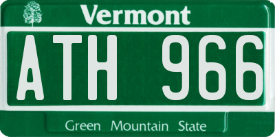 VT license plate ATH966