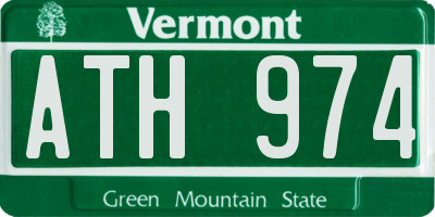 VT license plate ATH974