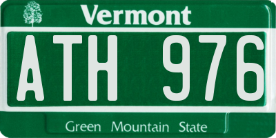 VT license plate ATH976