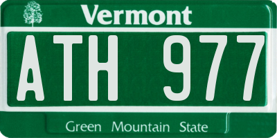 VT license plate ATH977