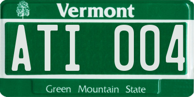VT license plate ATI004