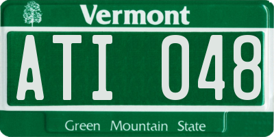 VT license plate ATI048