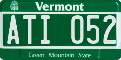 VT license plate ATI052